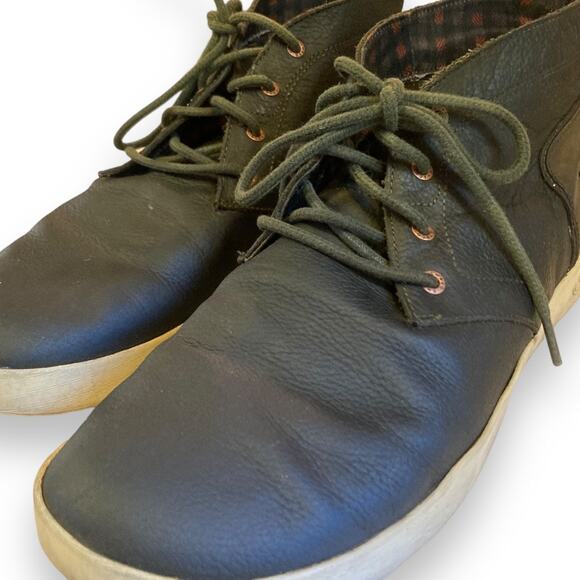 Mens Chaco Mid Davis Dark Olive Green Off White Lace Up Fashion Sneakers Size 12 - Picture 5 of 15